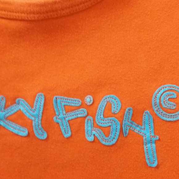 Crop sweat orange top - by Punky Fish - Picture 2 of 4